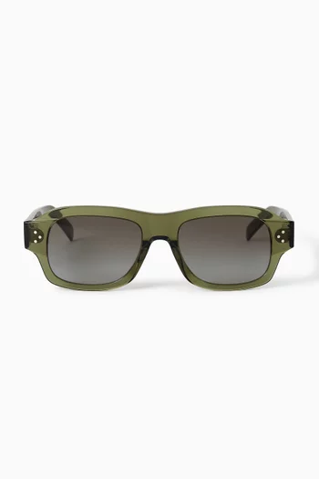 3 Dots HD Rectangle Sunglasses in Acetate