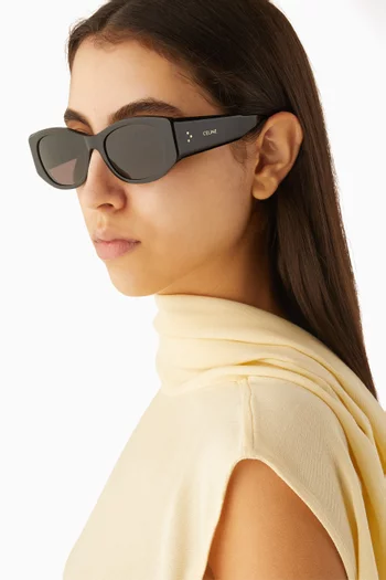 3 Dots Rectangular Sunglasses in Acetate