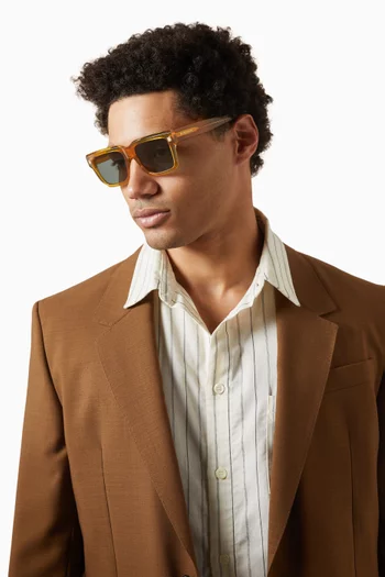 نظارة شمسية بإطار مربع أسيتات