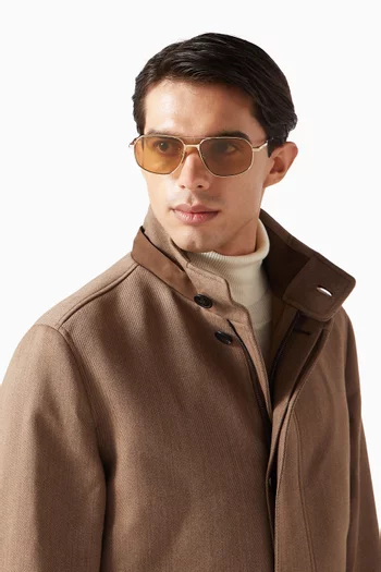 GV One Aviator Sunglasses in Metal