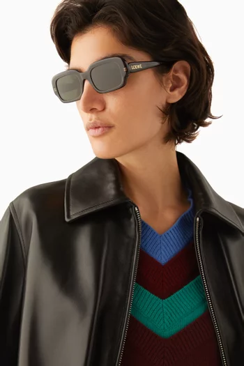 Slim Square Sunglasses in Acetate