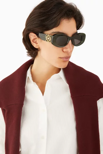 Anagram Round Sunglasses in Acetate