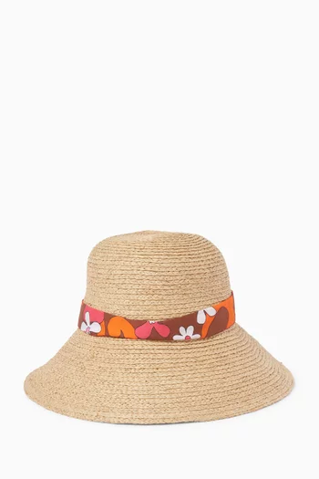 Harriet Flower Hat in Straw