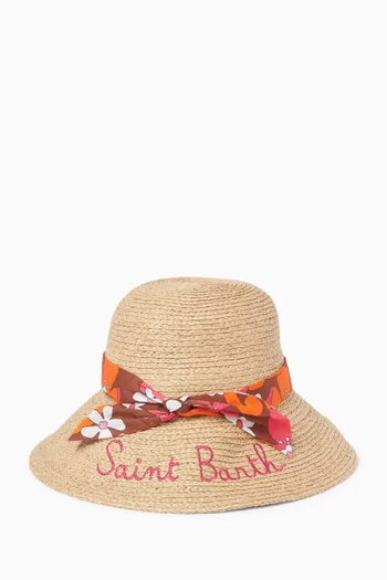 Harriet Flower Hat in Straw