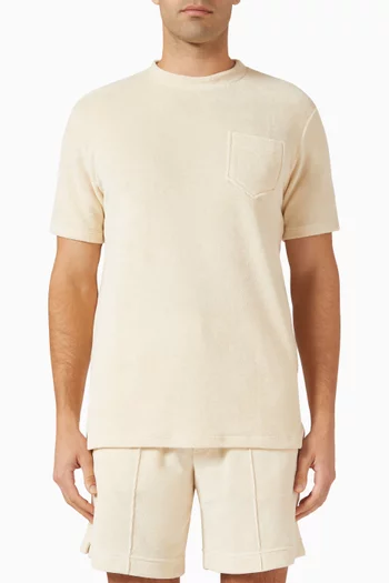 Crew Neck T-shirt in Terry Towelling