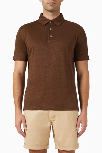 Polo Shirt in Linen-jersey