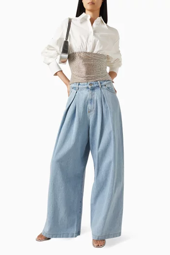 Crystal-embellished Shirt in Cotton