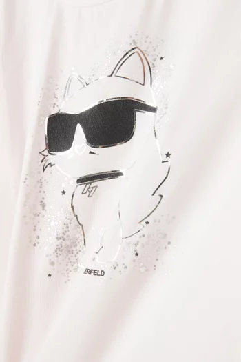 Graphic Print T-shirt in Cotton