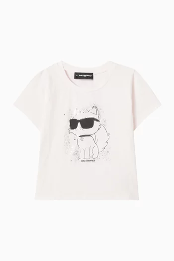 Graphic Print T-shirt in Cotton