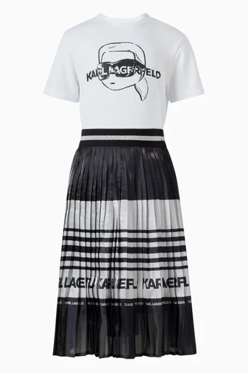 تي شيرت جيرسيه بطبعة القط تشوبيت وشخصية كارل الكرتونية