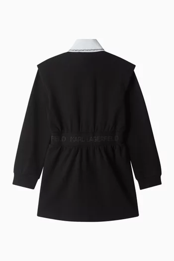 Logo-tape Shirt Dress in Viscose-blend