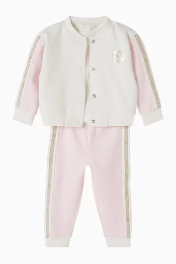 طقم هدايا تي شيرت وكارديغان وبنطال رياضي