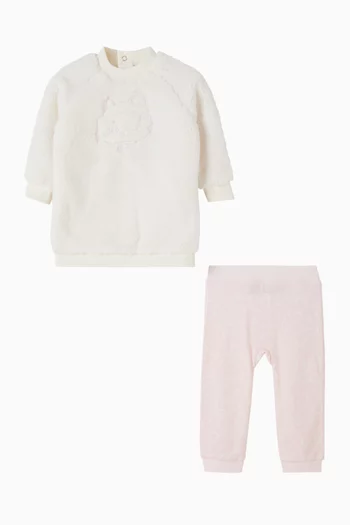 طقم هدايا بلوزة ولغينغز بشعار الماركة