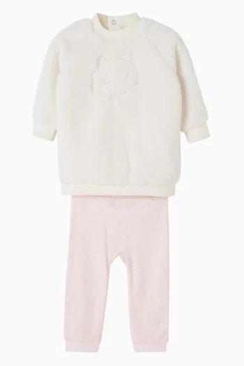 طقم هدايا بلوزة ولغينغز بشعار الماركة