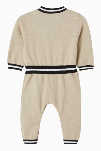 بيجاما بطبعة شعار الماركة قماش منسوج