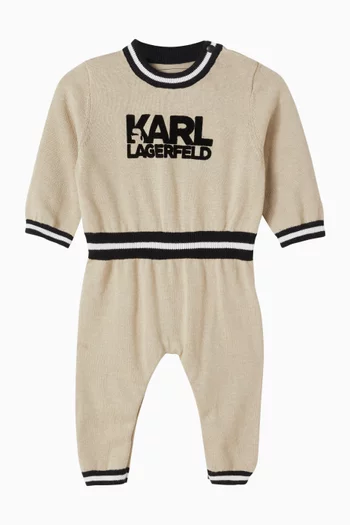 بيجاما بطبعة شعار الماركة قماش منسوج