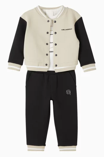 طقم هدايا تي شيرت وكارديغان وبنطال رياضي