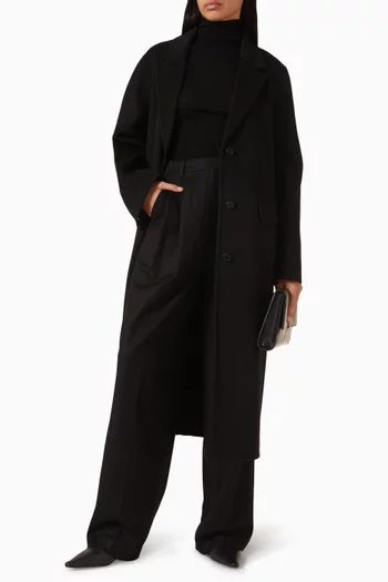 Single-breasted Coat in Merino Wool