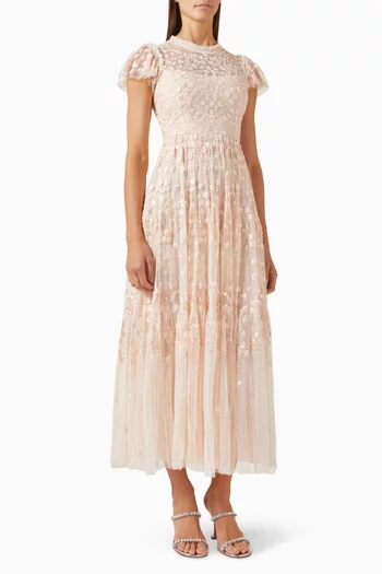 Clover Sequin-embellished Ankle Gown in Tulle