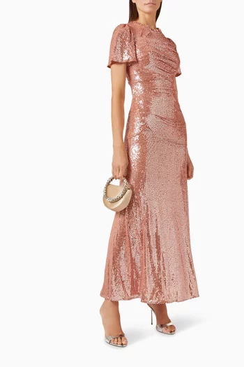 Valentina Sequin-embellished Gown in Mesh
