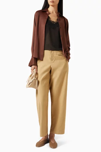 Venus Popover Blouse in Satin