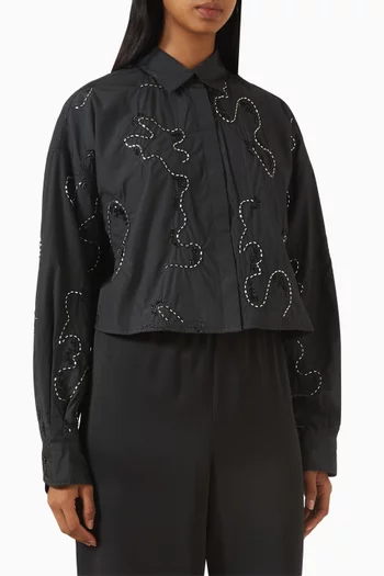 Beatrice Embroidered Shirt in Cotton