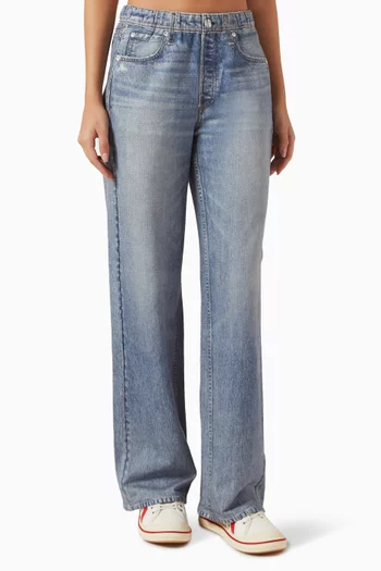 Miramar Wide-leg Jeans in Cotton-terry