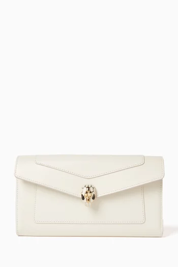 Serpenti Forever Long Wallet in Calf Leather