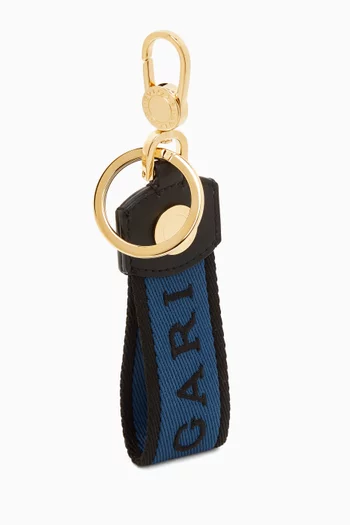 Bvlgari Keyring in Embroidered Fabric