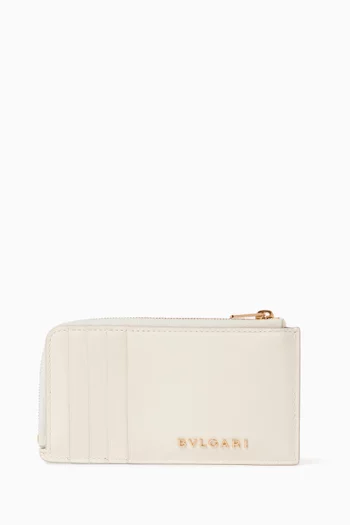 Serpenti Forever Zipped Card Holder in Leather