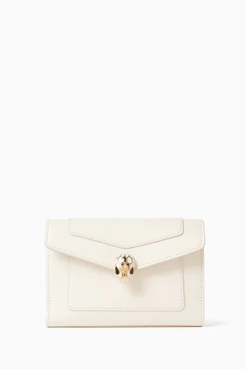Serpenti Forever Compact Wallet in Leather