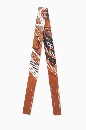 Unused Fringe Festival Des Amazones Bandana Folk Twilly Scarf in Silk