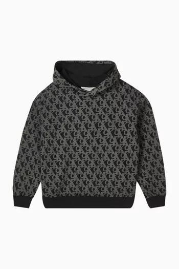 All-over Logo Hoodie in Cotton