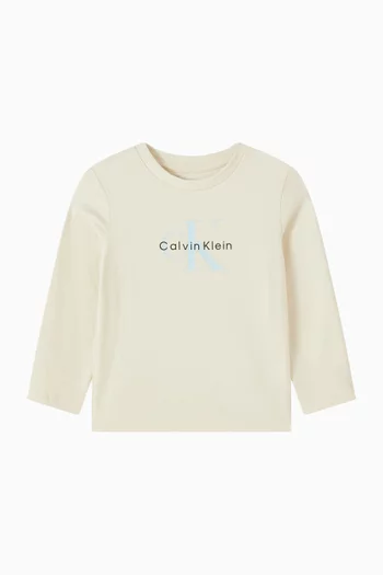 Logo T-shirt in Stretch Cotton-jersey