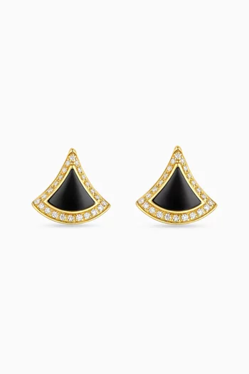 Diva's Dream Onyx Earrings in 18kt Gold