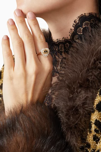 خاتم كور رويال مرصع بكريستال سواروفسكي معدن