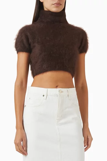 Teddy Turtleneck Top in Cashmere