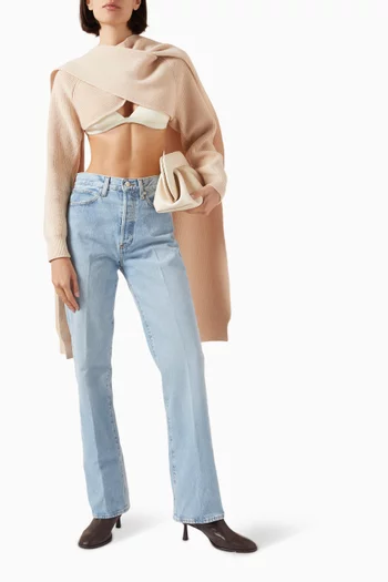 The Scarf Cropped Sweater in Knit