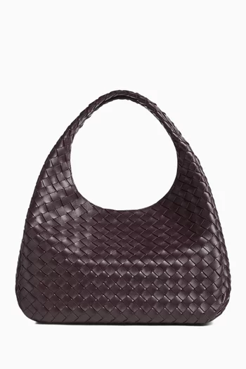Large Campana Shoulder Bag in Intrecciato Leather