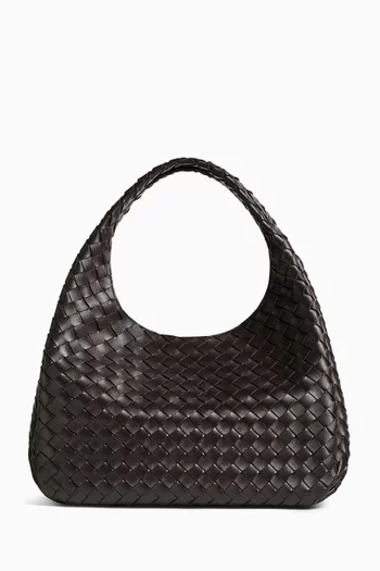 Large Campana Shoulder Bag in Intrecciato Leather