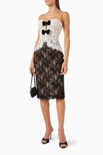 Corset Bow Dress in Lace