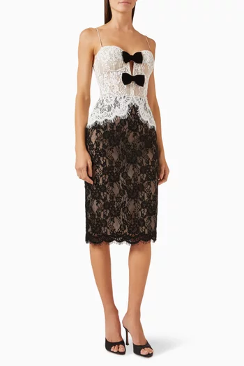 Corset Bow Dress in Lace