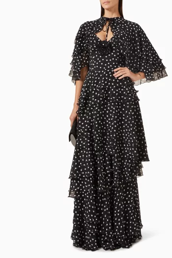 Polka-dot Bolero Dress in Chiffon