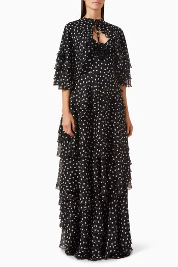 Polka-dot Bolero Dress in Chiffon