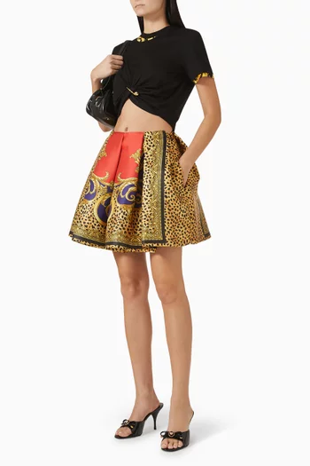 Cheetah Barocco Ballet Skirt in Silk Duchesse