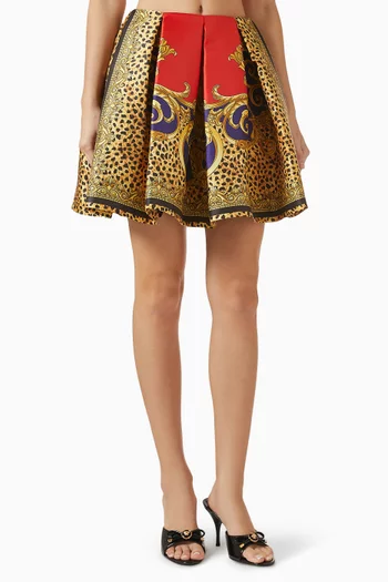 Cheetah Barocco Ballet Skirt in Silk Duchesse