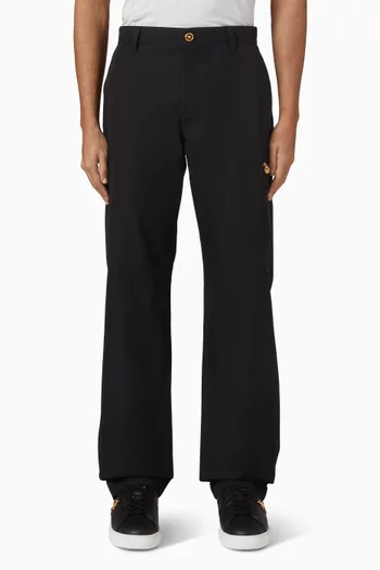 Straight-leg Pants in Cotton-gabardine