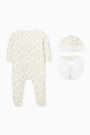 طقم بيجاما قطن، 3 قطع