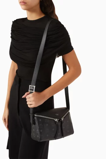Medium Diamond 3D Shoulder Bag in Coated-canvas