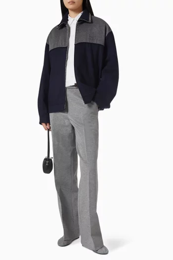 Straight-fit Pants in Stitch-knit